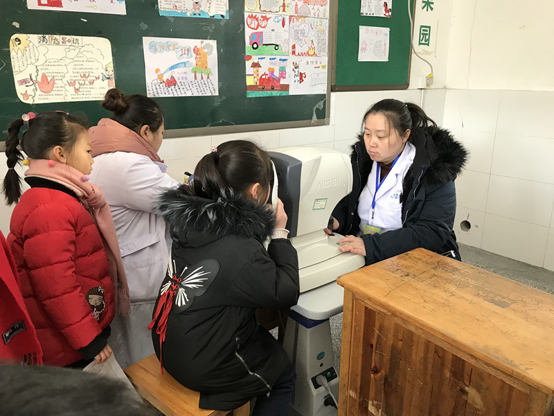 我校开展2018年连云港市省级儿童青少年近视调查工作